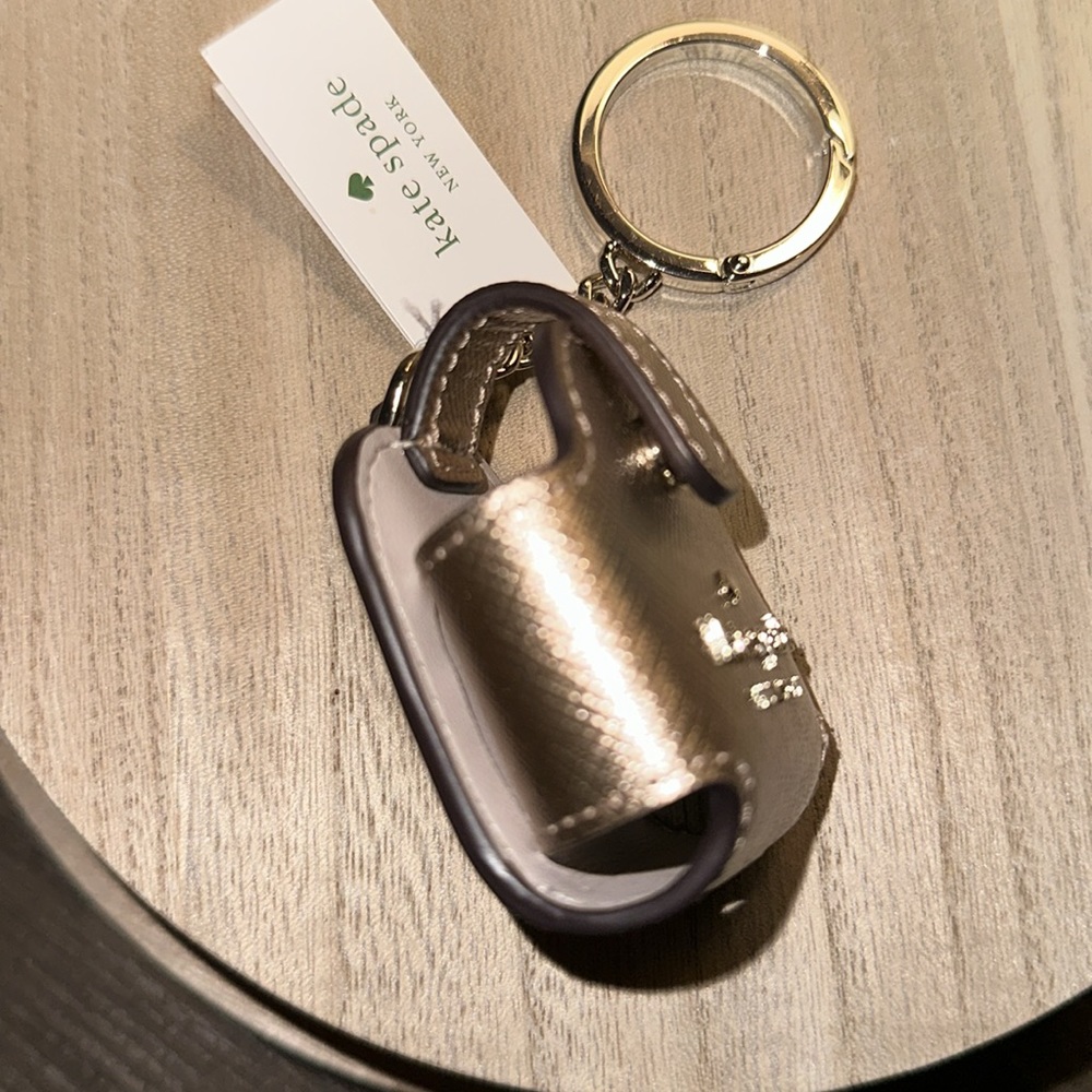 Kate Spade Metallic Saffia Leather AirPods Case - Picture 6 of 12